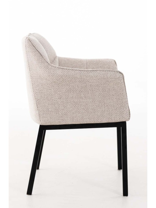 Scaun de sufragerie Octavia B material textil, fildeș Scaun de sufragerie Octavia B material textil, fildeș