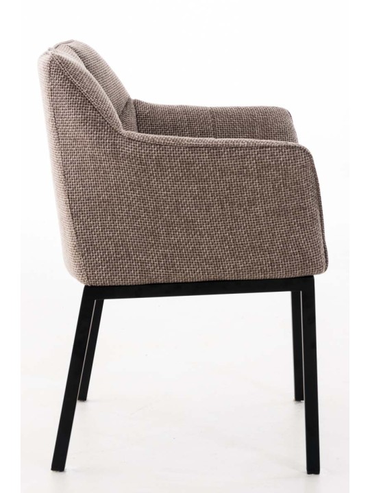Scaun sufragerie Octavia B material textil, maro pământiu Scaun sufragerie Octavia B material textil, maro pământiu