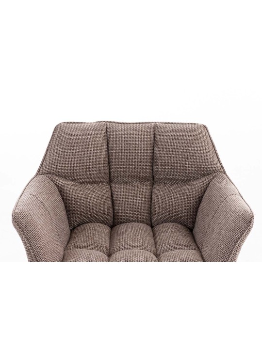 Scaun sufragerie Octavia B material textil, maro pământiu Scaun sufragerie Octavia B material textil, maro pământiu