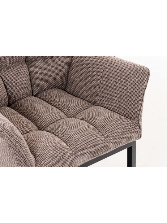 Scaun sufragerie Octavia B material textil, maro pământiu Scaun sufragerie Octavia B material textil, maro pământiu