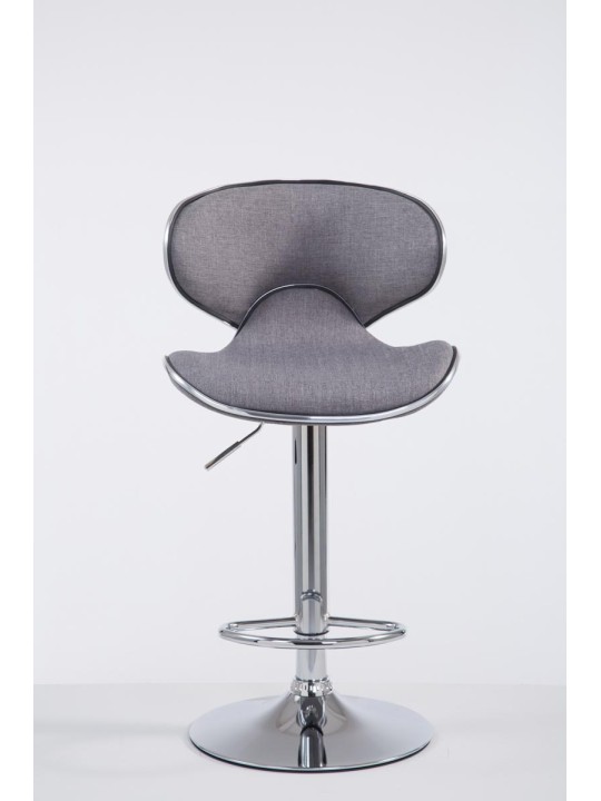 Scaun de bar Las Vegas V2 material textil crom, gri deschis Scaun de bar Las Vegas V2 material textil crom, gri deschis