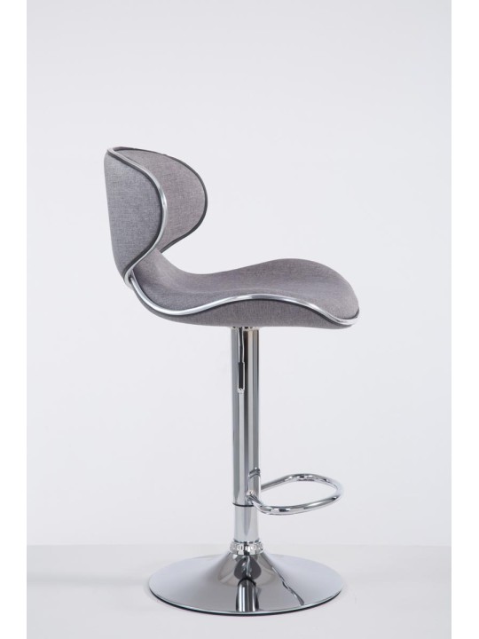 Scaun de bar Las Vegas V2 material textil crom, gri deschis Scaun de bar Las Vegas V2 material textil crom, gri deschis