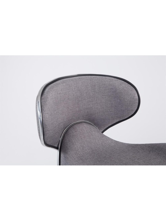 Scaun de bar Las Vegas V2 material textil crom, gri deschis Scaun de bar Las Vegas V2 material textil crom, gri deschis