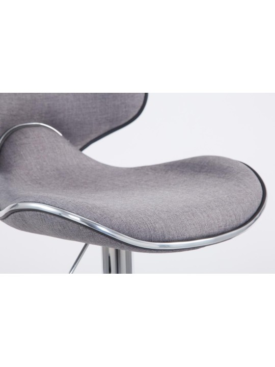 Scaun de bar Las Vegas V2 material textil crom, gri deschis Scaun de bar Las Vegas V2 material textil crom, gri deschis