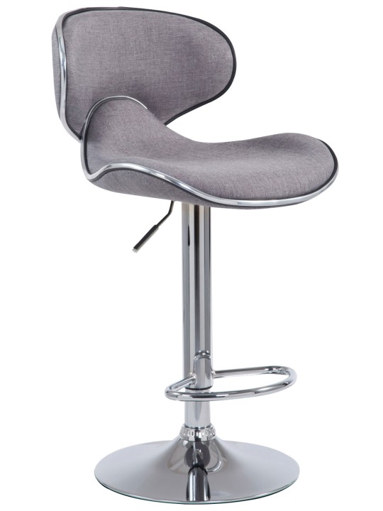 Scaun de bar Las Vegas V2 material textil crom, gri deschis Scaun de bar Las Vegas V2 material textil crom, gri deschis