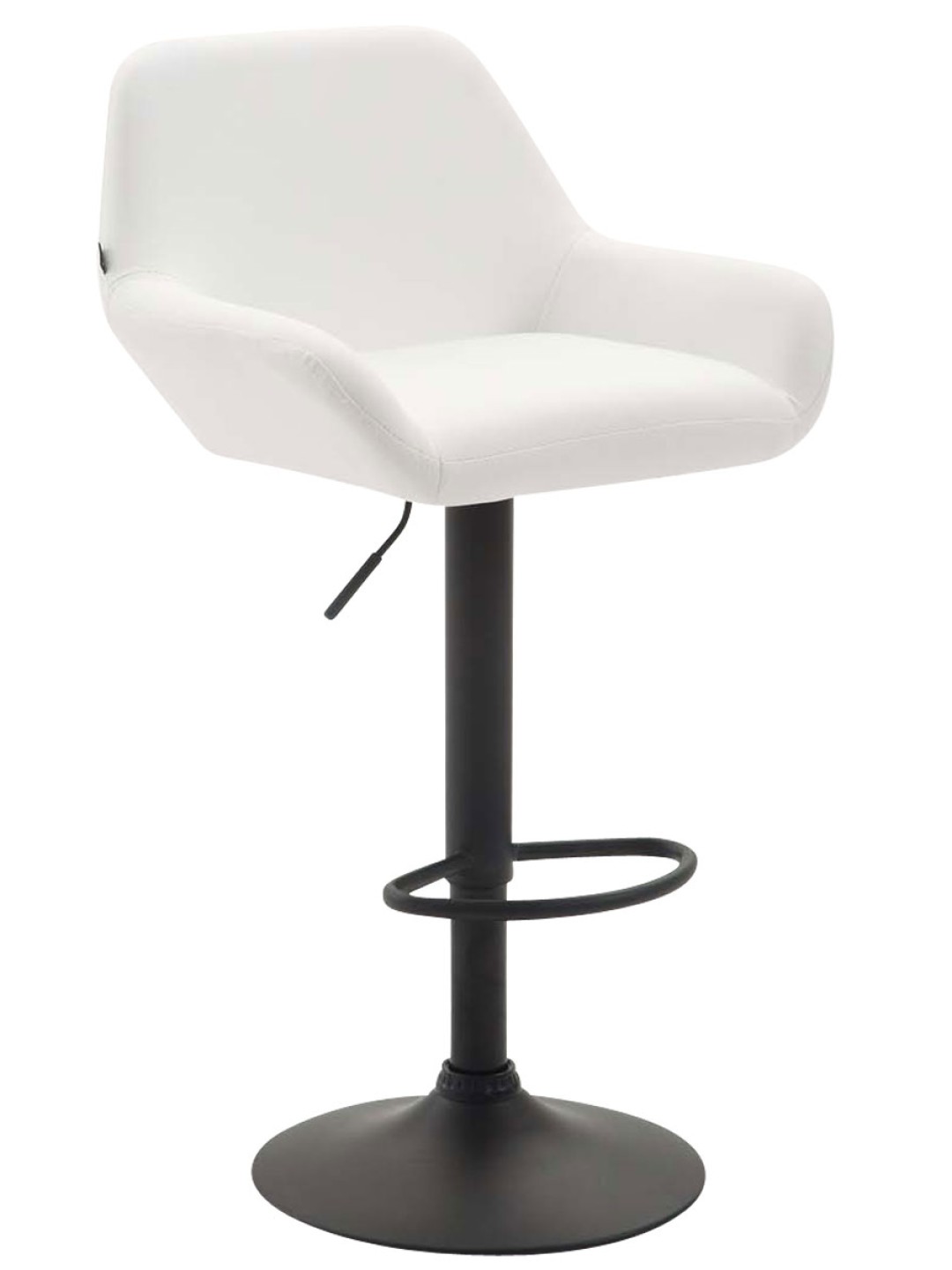 Scaun de bar Braga imitatie piele B, alb