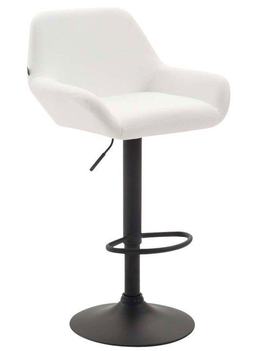 Scaun de bar Braga imitatie piele B, alb