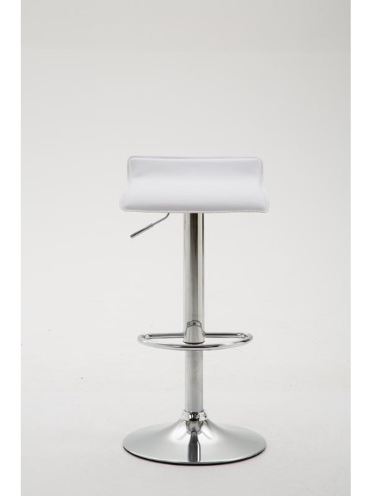 Scaun de bar Dyn V2 imitatie piele crom, alb Scaun de bar Dyn V2 imitatie piele crom, alb