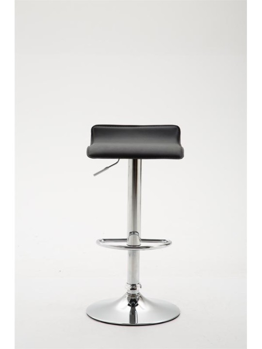 Scaun de bar Dyn V2 imitatie piele crom, negru