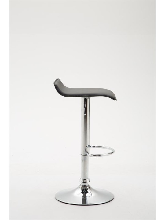 Scaun de bar Dyn V2 imitatie piele crom, negru