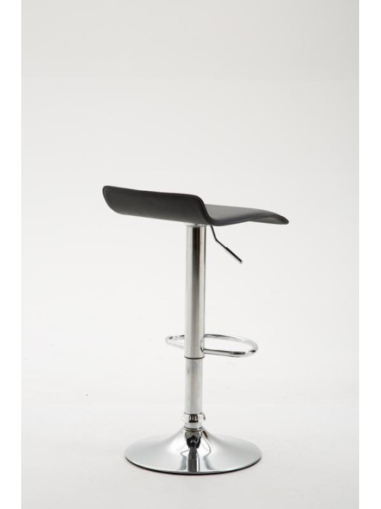 Scaun de bar Dyn V2 imitatie piele crom, negru