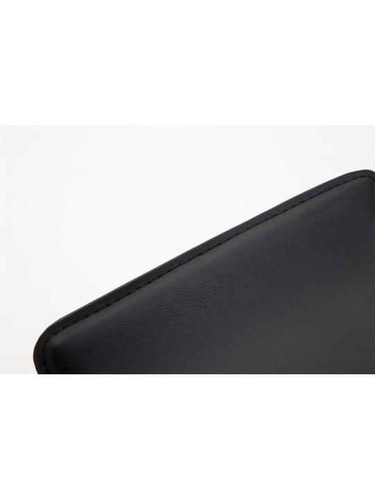 Scaun de bar Dyn V2 imitatie piele crom, negru