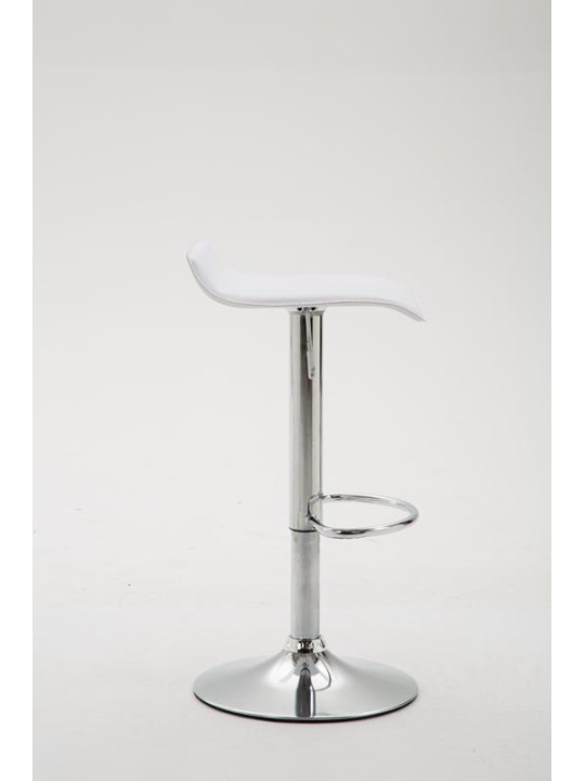 Scaun de bar Dyn V2 imitatie piele crom, alb Scaun de bar Dyn V2 imitatie piele crom, alb