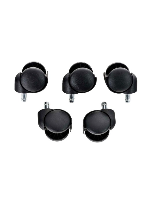 Set 5 role de podea din plastic, negru Set 5 role de podea din plastic, negru