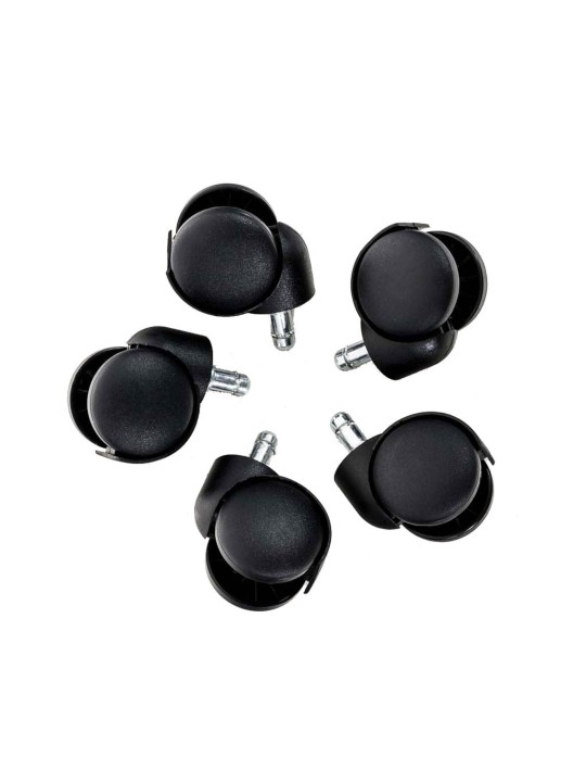 Set 5 role de podea din plastic, negru Set 5 role de podea din plastic, negru