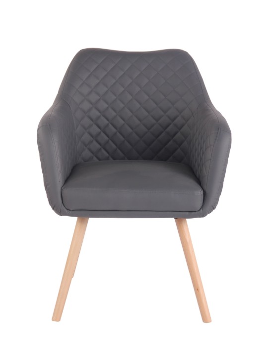 Scaun de sufragerie Gent piele artificială natura, gri Scaun de sufragerie Gent piele artificială natura, gri