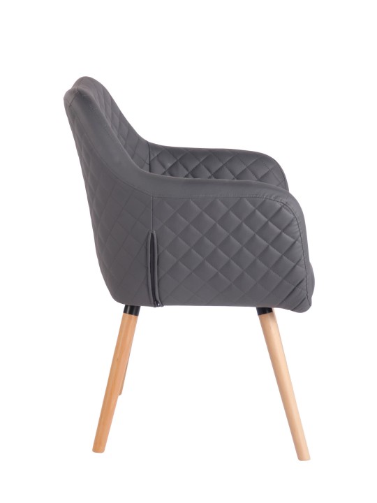 Scaun de sufragerie Gent piele artificială natura, gri Scaun de sufragerie Gent piele artificială natura, gri