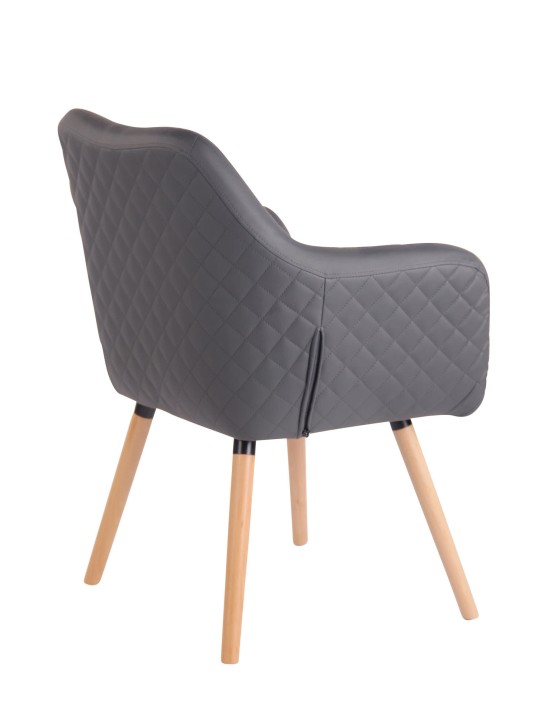 Scaun de sufragerie Gent piele artificială natura, gri Scaun de sufragerie Gent piele artificială natura, gri