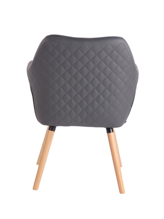 Scaun de sufragerie Gent piele artificială natura, gri Scaun de sufragerie Gent piele artificială natura, gri