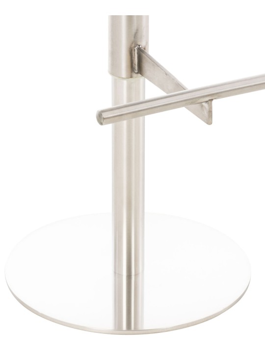 Scaun de bar Cadiz imitatie piele otel inoxidabil, alb