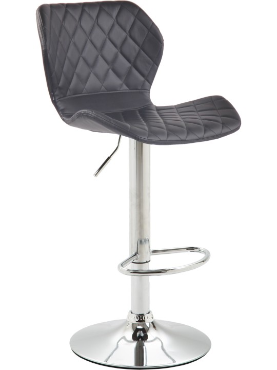 Scaun de bar Cork piele ecologică crom, negru Scaun de bar Cork piele ecologică crom, negru