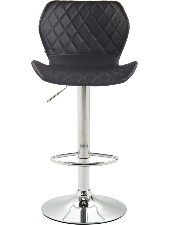 Scaun de bar Cork piele ecologică crom, negru Scaun de bar Cork piele ecologică crom, negru