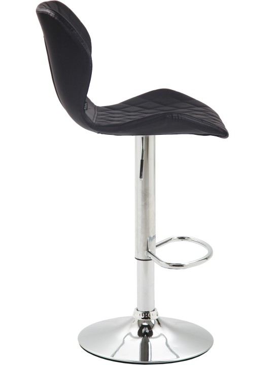 Scaun de bar Cork piele ecologică crom, negru Scaun de bar Cork piele ecologică crom, negru