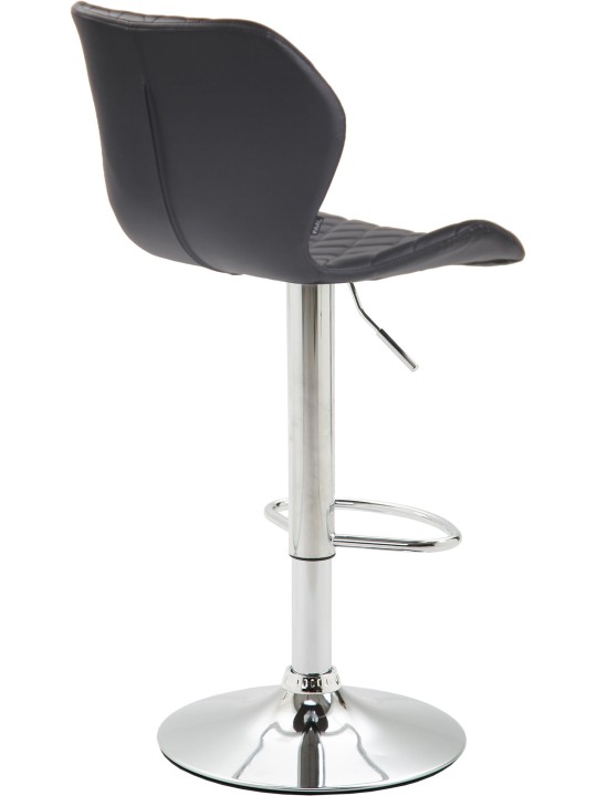 Scaun de bar Cork piele ecologică crom, negru Scaun de bar Cork piele ecologică crom, negru