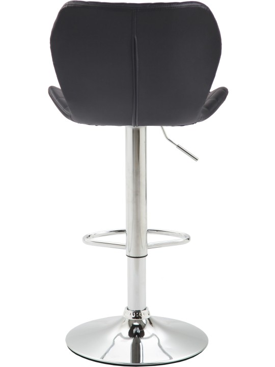 Scaun de bar Cork piele ecologică crom, negru Scaun de bar Cork piele ecologică crom, negru