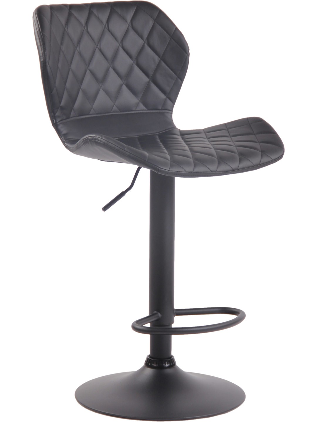 Scaun de bar Cork piele artificială negru, negru