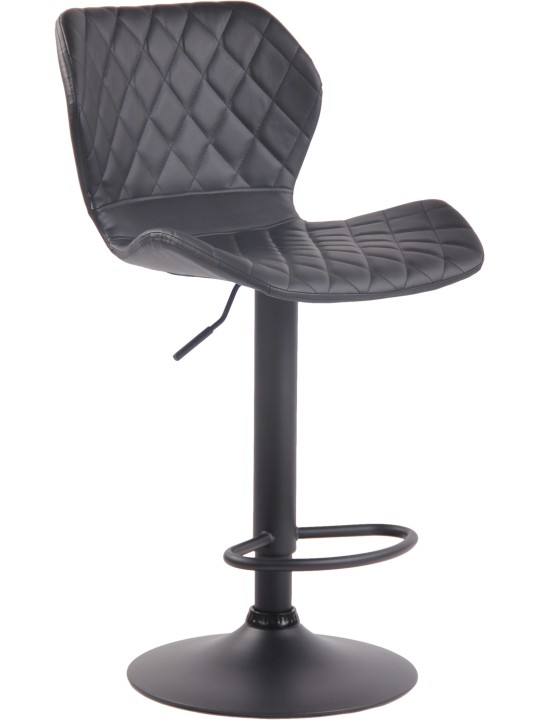 Scaun de bar Cork piele artificială negru, negru