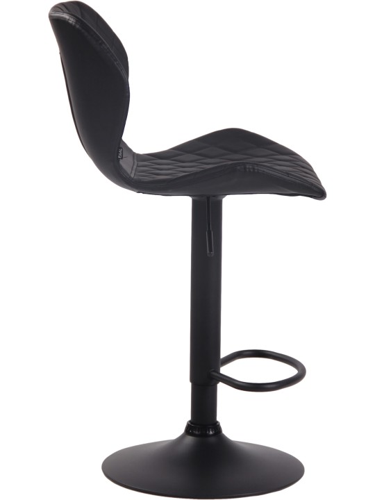 Scaun de bar Cork piele artificială negru, negru