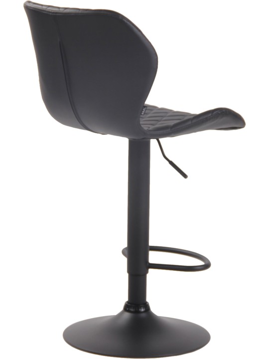 Scaun de bar Cork piele artificială negru, negru
