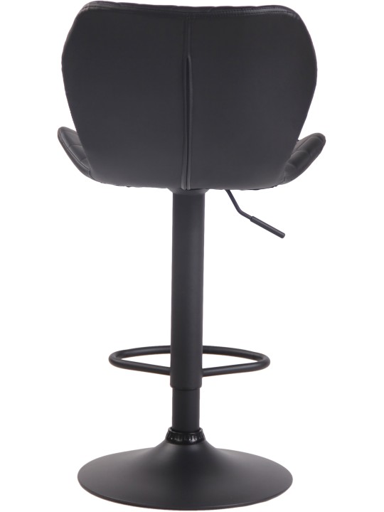 Scaun de bar Cork piele artificială negru, negru