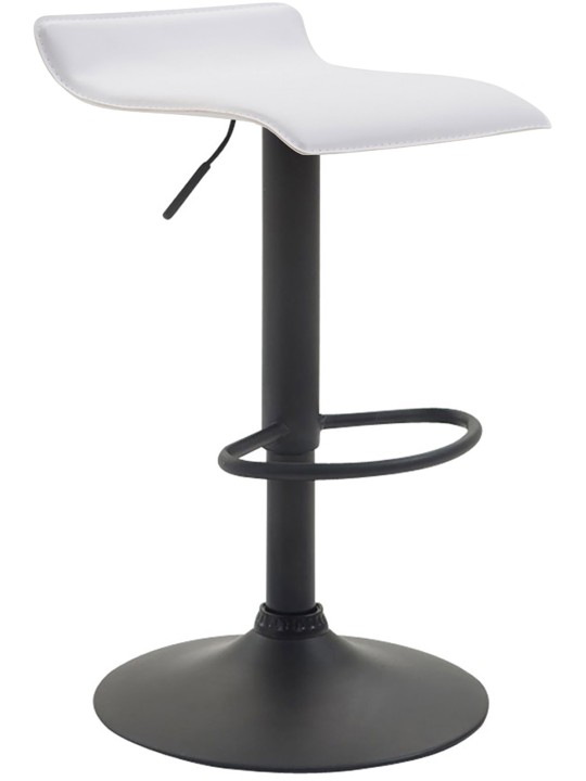 Scaun de bar Dyn V2 piele artificiala, alb