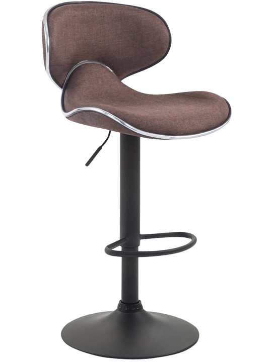Set de 2 scaune de bar Las Vegas V2 material textil negru, maro