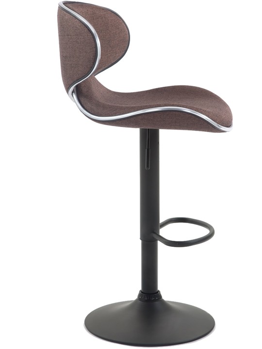 Set de 2 scaune de bar Las Vegas V2 material textil negru, maro
