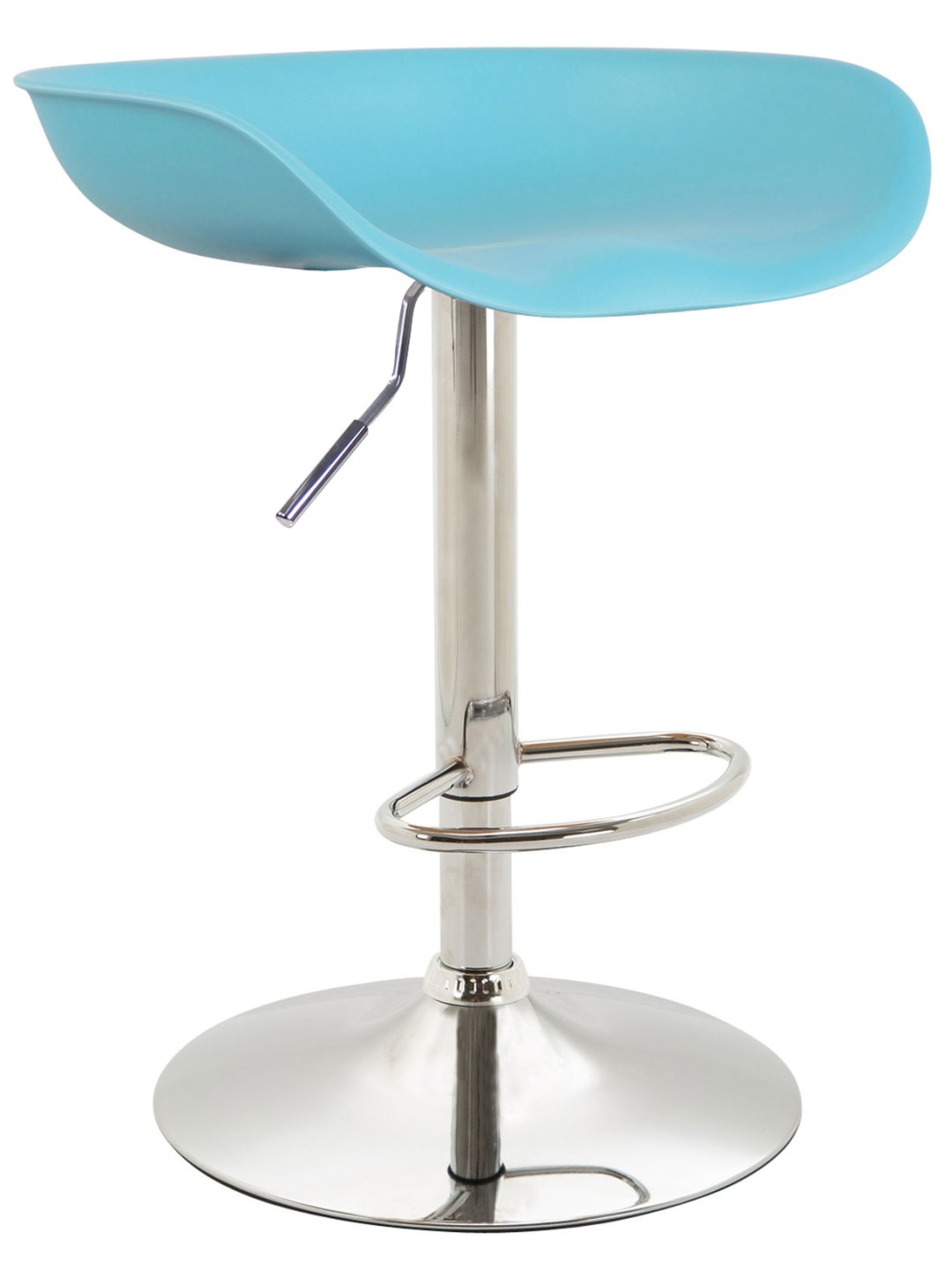 Scaun de bar Anaheim plastic crom, albastru