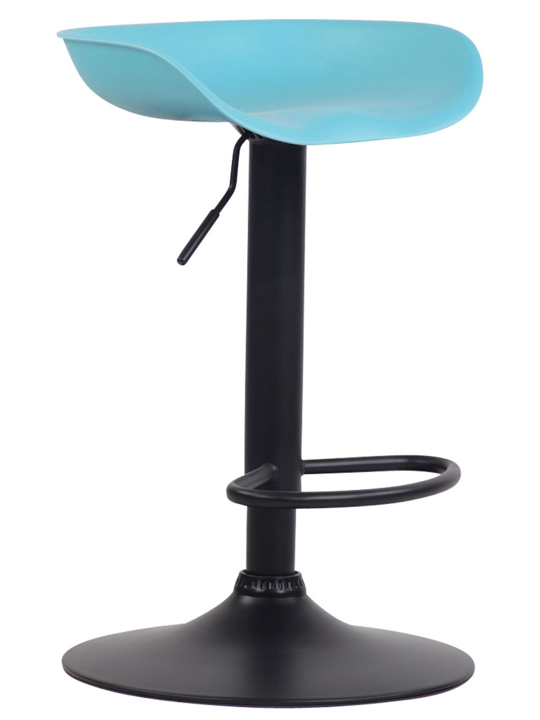 Scaun de bar Anaheim plastic negru, albastru