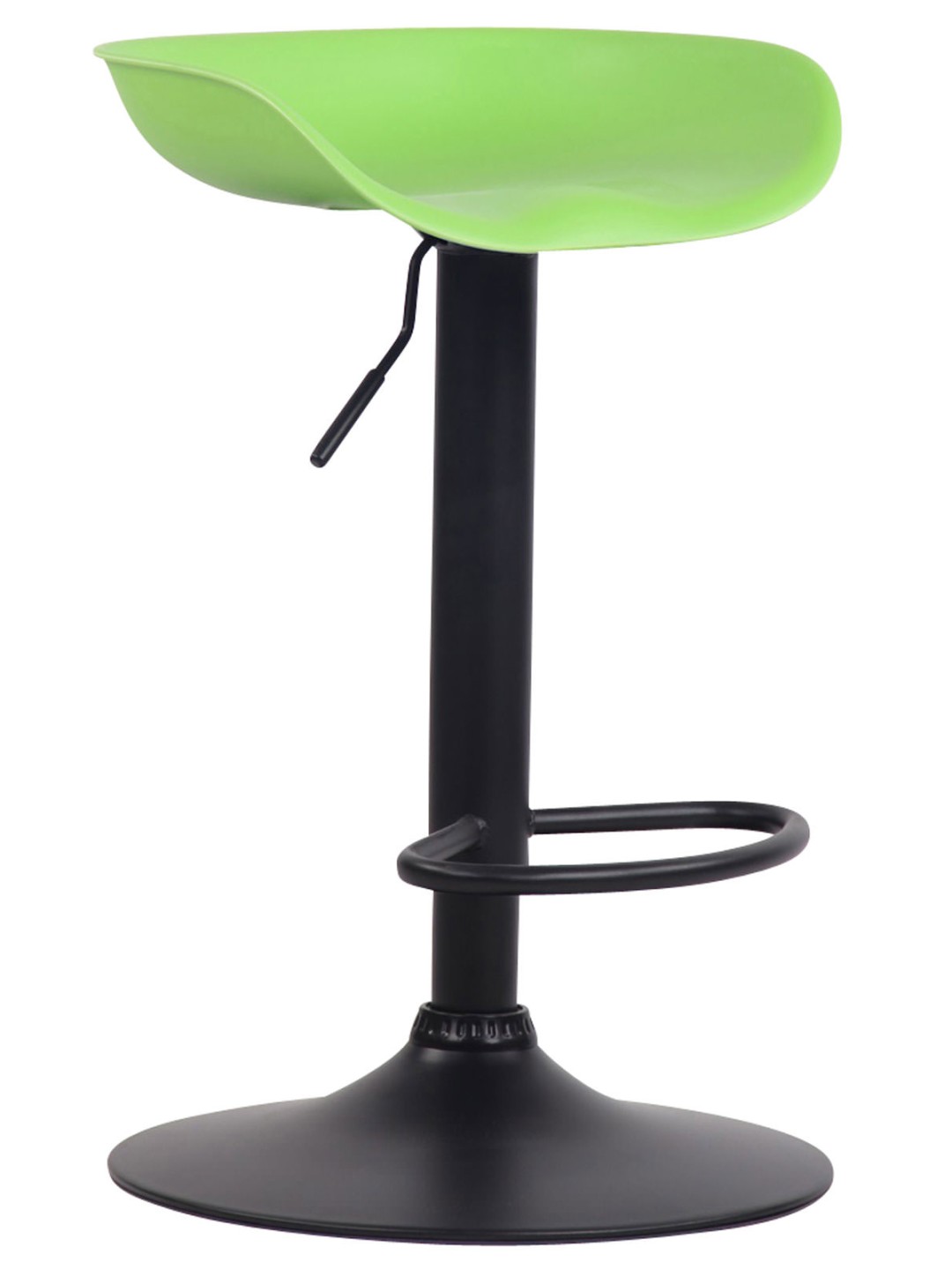 Scaun de bar Anaheim plastic negru, verde