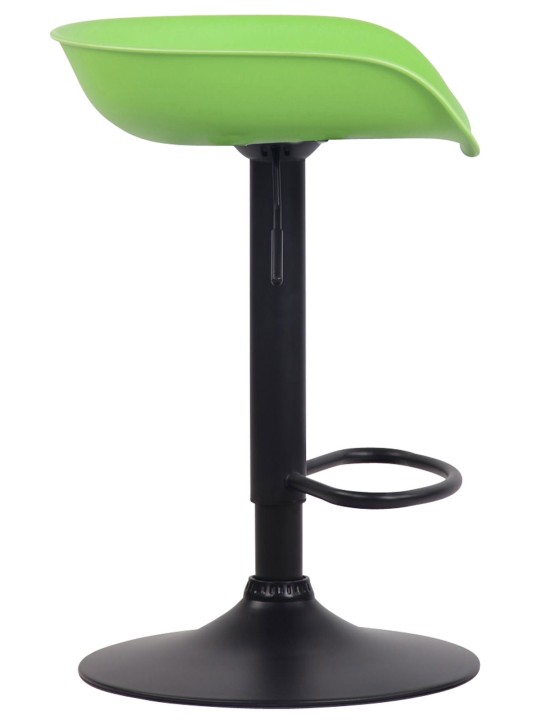 Scaun de bar Anaheim plastic negru, verde