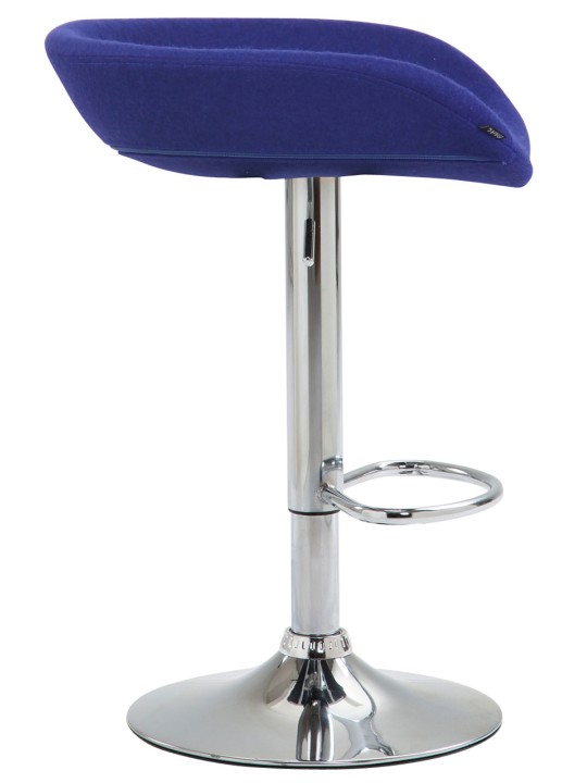 Scaun de bar Anaheim fetru crom, albastru