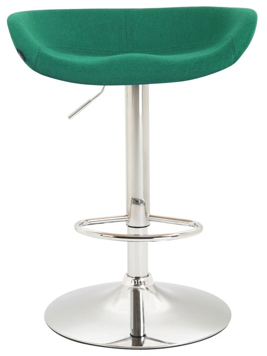 Scaun de bar Anaheim fetru crom, verde