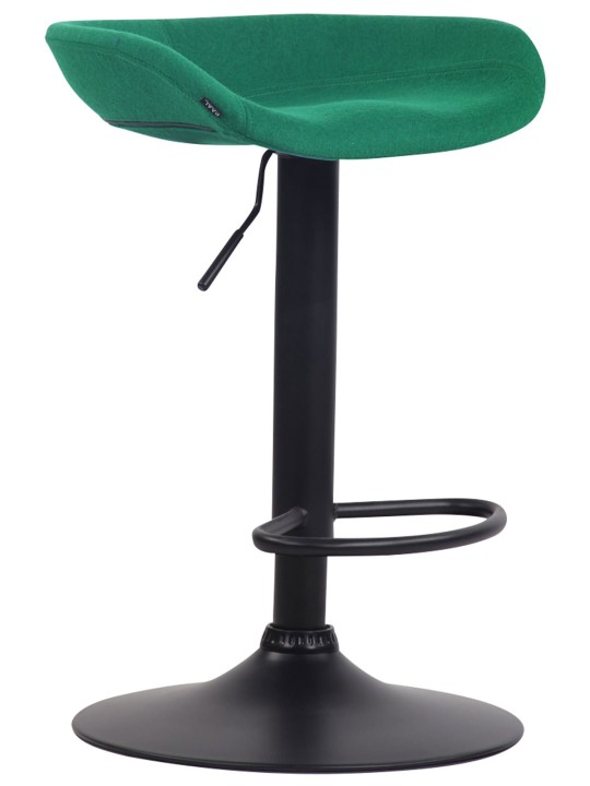 Scaun de bar Anaheim fetru negru, verde