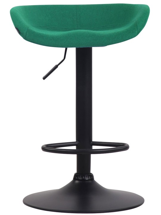 Scaun de bar Anaheim fetru negru, verde