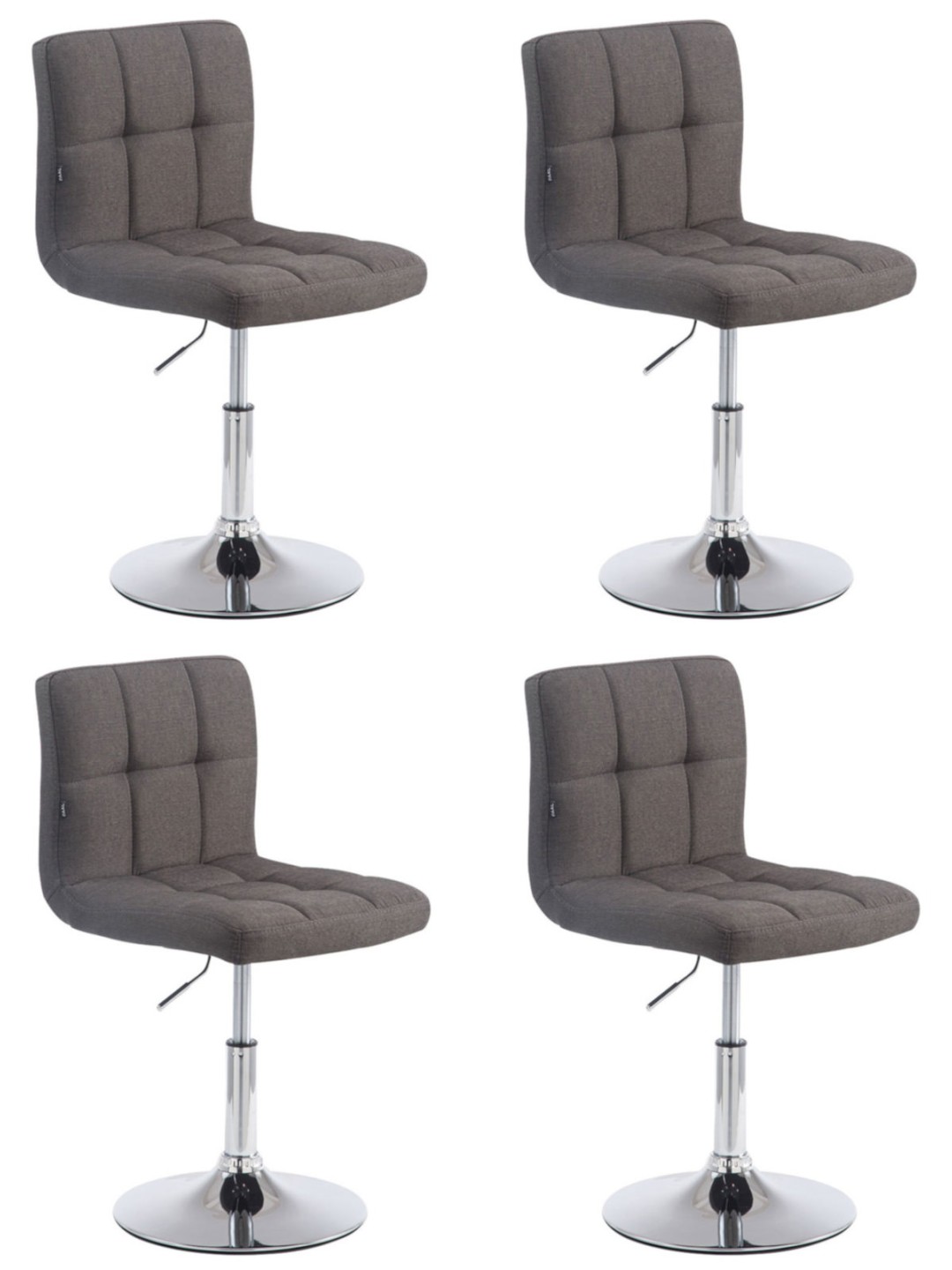 Set de 4 șezlonguri Palma V2 material textil, gri închis