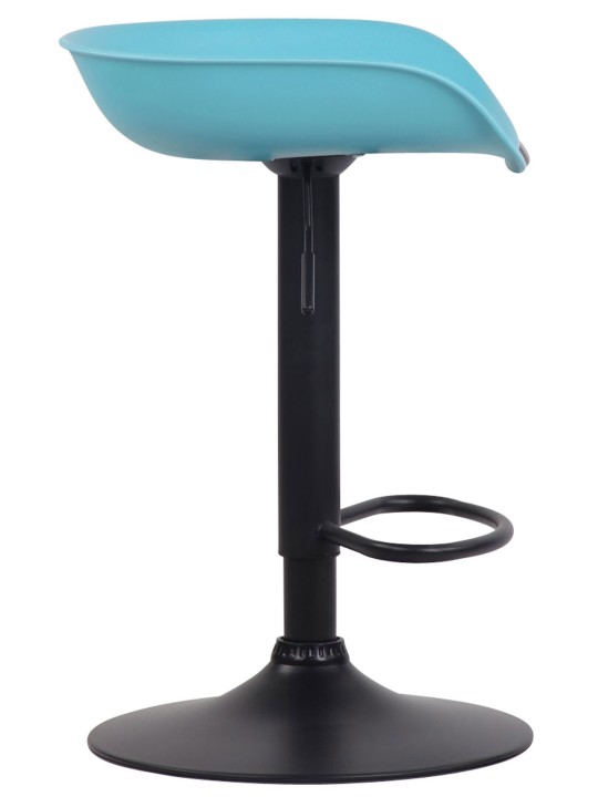 Set de 4 scaune de bar Anaheim plastic negru, albastru