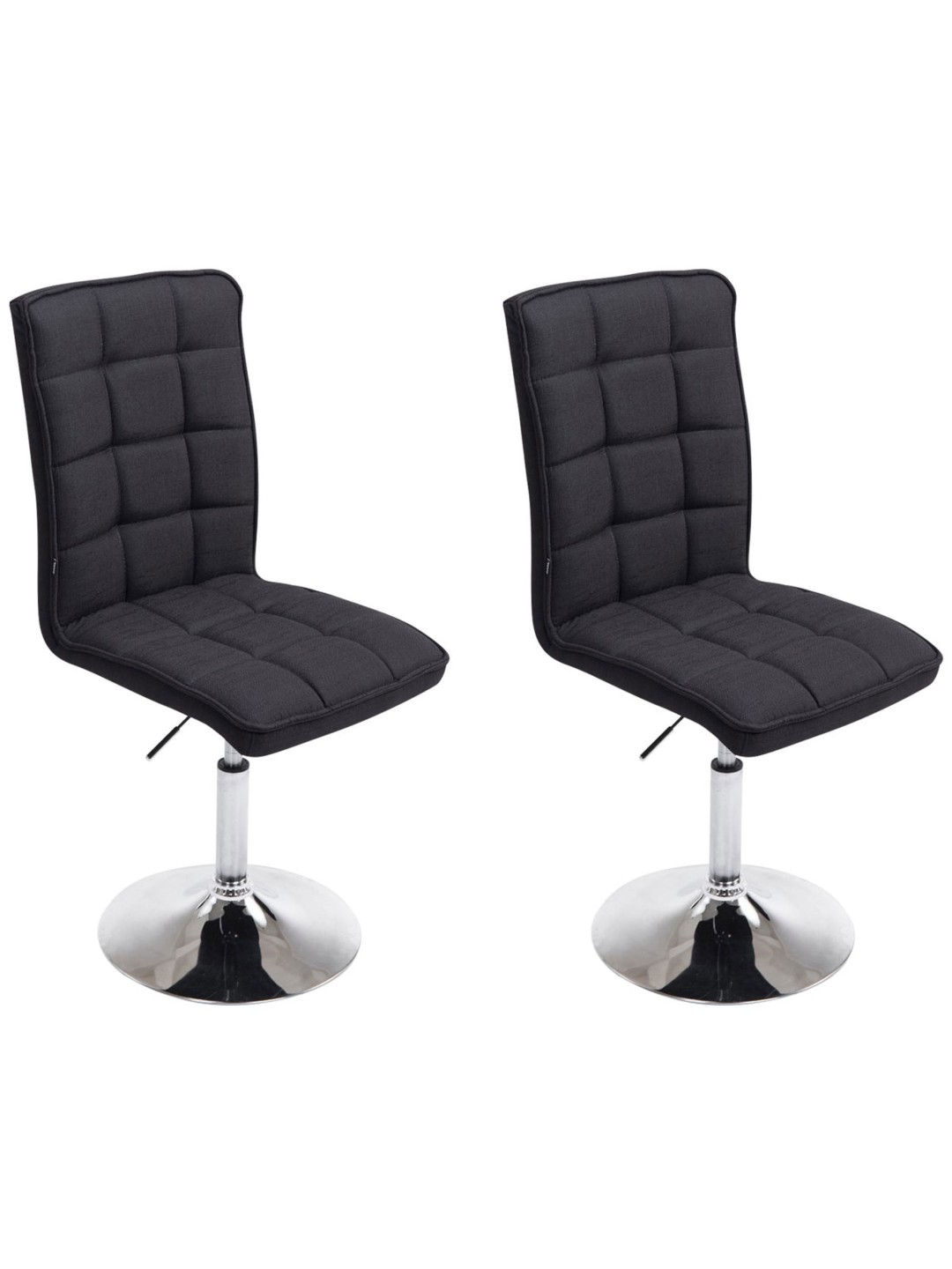 Set 2 scaune de sufragerie Beijing V2 material textil, negru
