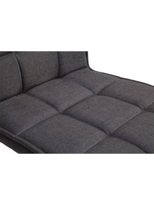 Set 2 scaune de sufragerie Peking V2 material textil, gri închis