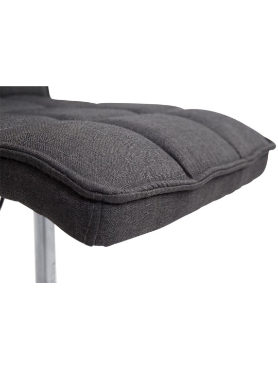 Set 2 scaune de sufragerie Peking V2 material textil, gri închis